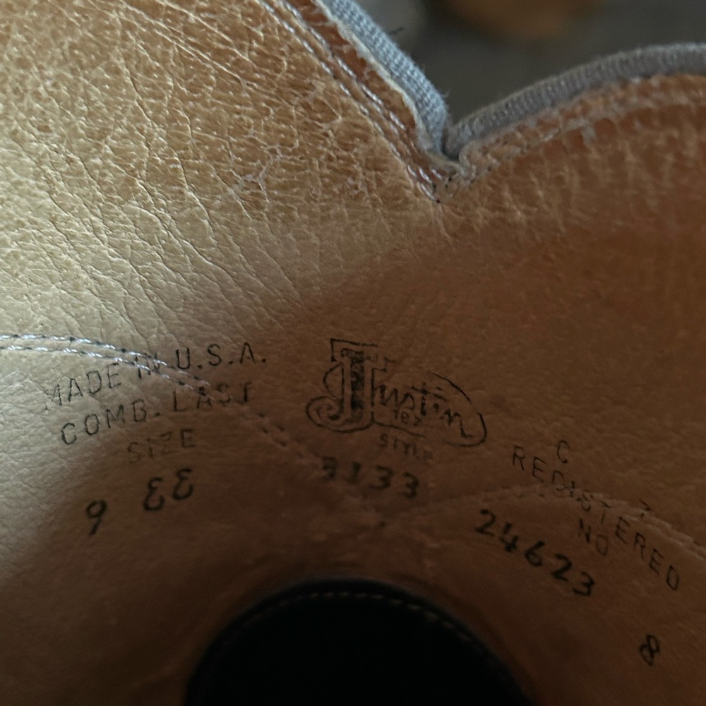 Justin Boots Tan Leather Interior - Picture 7 of 7
